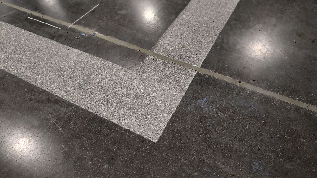Industrial warehouse line striping with shot blast prep — Baltimore, MD